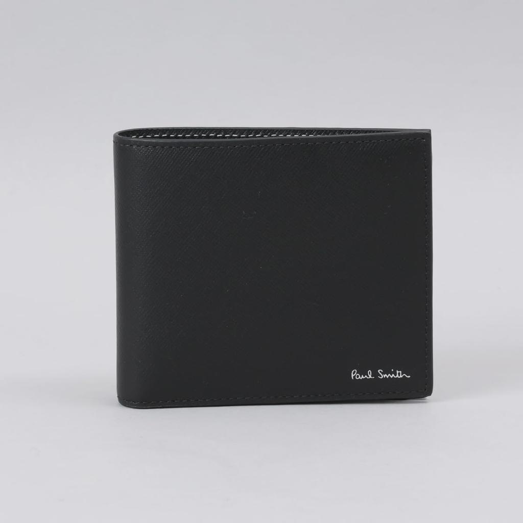 Мужской разноцветный кожаный кошелек Paul Smith с принтом 79 LMINNC, бифолд (M1A4833)