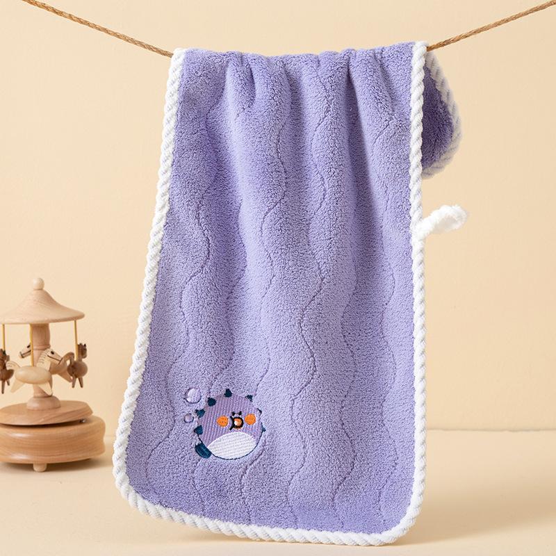 Xiaomi 25*50cm Baby Coral Fleece Towel for Baby Gift Kids Bathroom Hangable Handkerchief Cute Cartoon Printed Face Towel