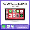 Android 14 для VW Passat B6 B7 CC 2010-2015 Автомобильный радиоприемник Автомобильный мультимедийный плеер Навигация GPS Carplay Сенсорный экран Стерео