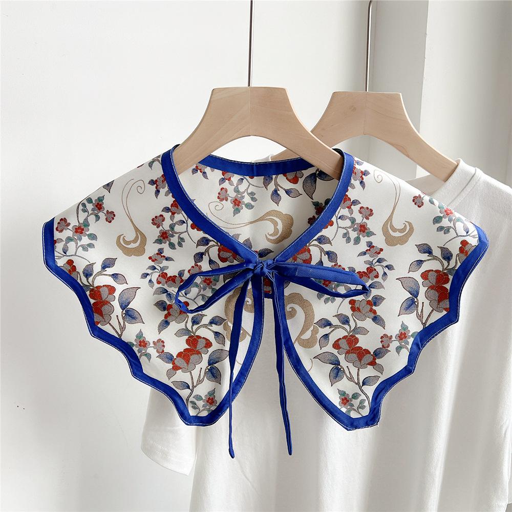 Beautiful Flower Sunscreen Shawl Scarf Decoration Fake Detachable Collar Protect Neck Shoulder Women Girl Dress Accessories