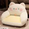 Kawaii Cat Stuffed Plush Sleeping Pillow Cartoon Kitten Cushion for Office Chair Waist Backrest Cushion Sofa Home Decor Kid Gift