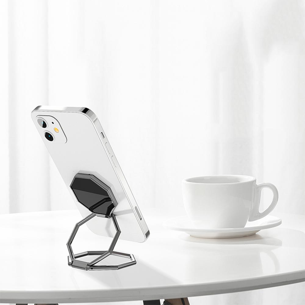 360 Rotation Metal Finger Kickstand Retractable Ring Buckle Foldable Phone Holder