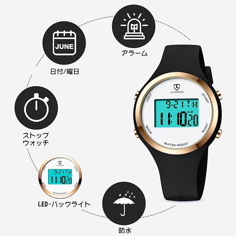 Часы женские наручные часы мужские цифровые часы унисекс детские часы спортивные часы многофункциональные будильник дата дисплей водонепроницаемые часы на открытом воздухе простые