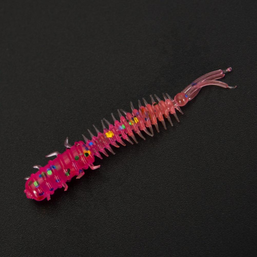 20 шт., 45 мм, мягкие приманки для ловли слизняков, искусственные приманки для рыбалки, силиконовые приманки для окуня, пластиковые приманки для ловли червя