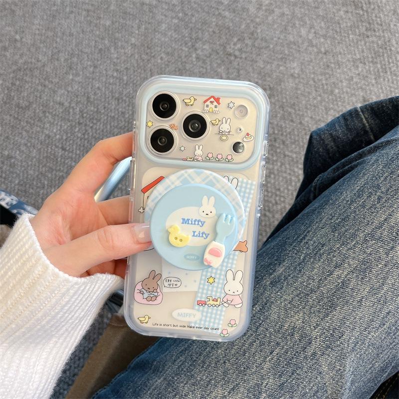 Магнитная наклейка-подставка в виде кролика для чехла iPhone 17/16 Pro Max/15 Pro