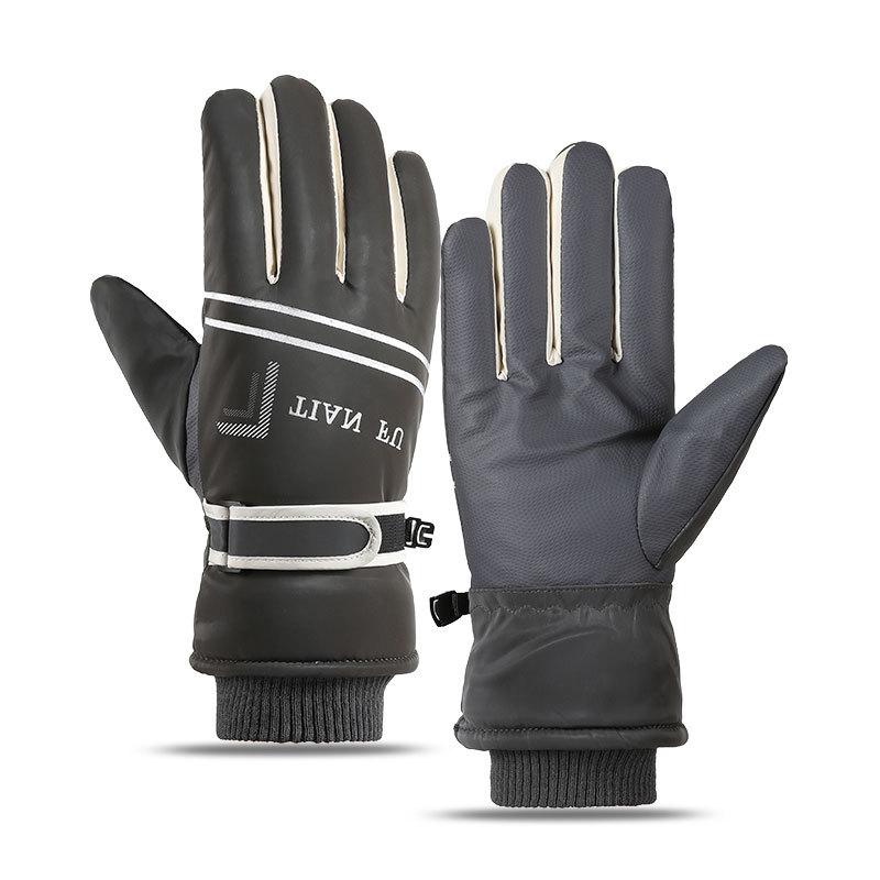 Outdoor riding cold and windproof warm electric vehicle thickened velvet gloves