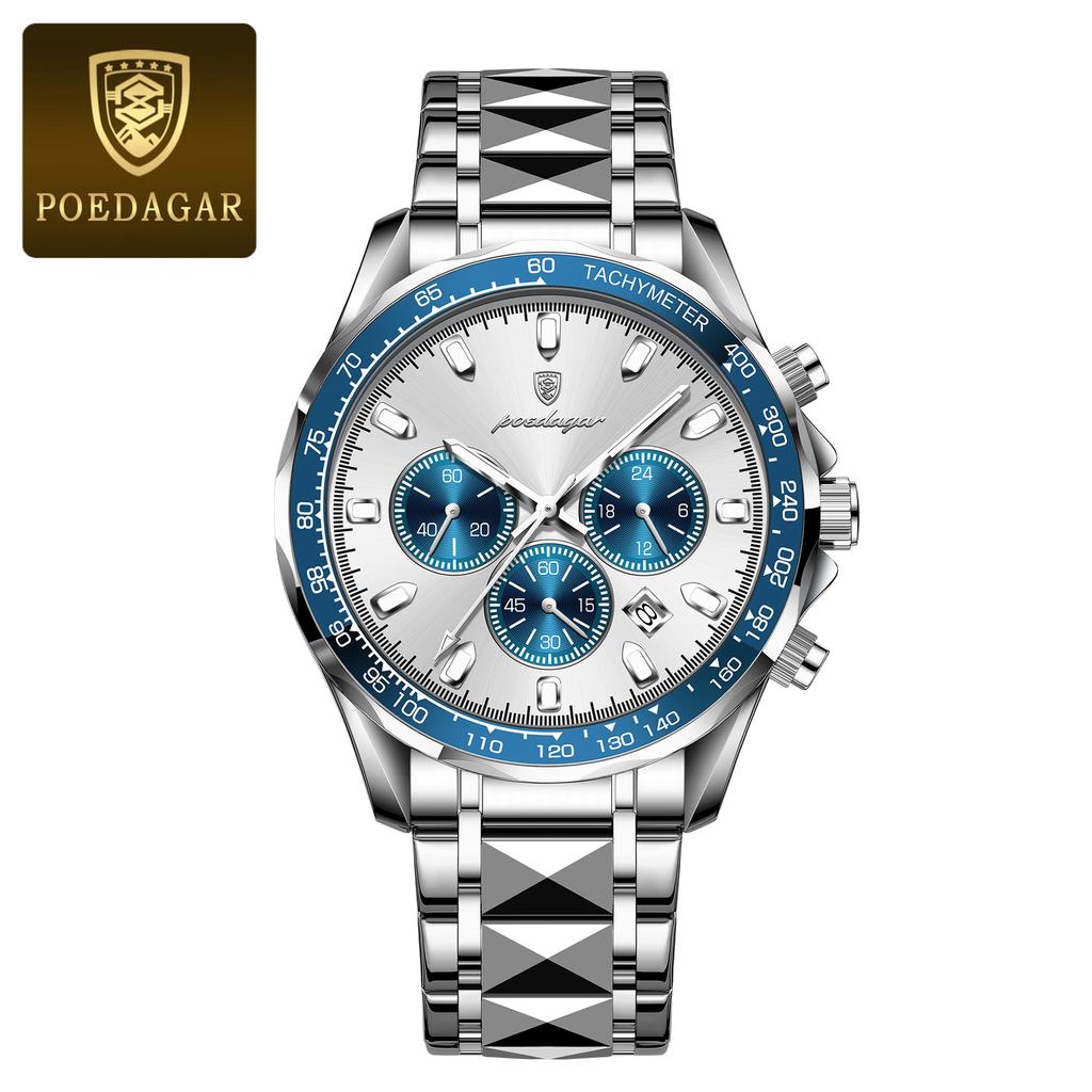 Мужские часы Business Gentleman Original Quartz Watch for Man Водонепроницаемые Светящиеся Дата Хронограф Мода Новые