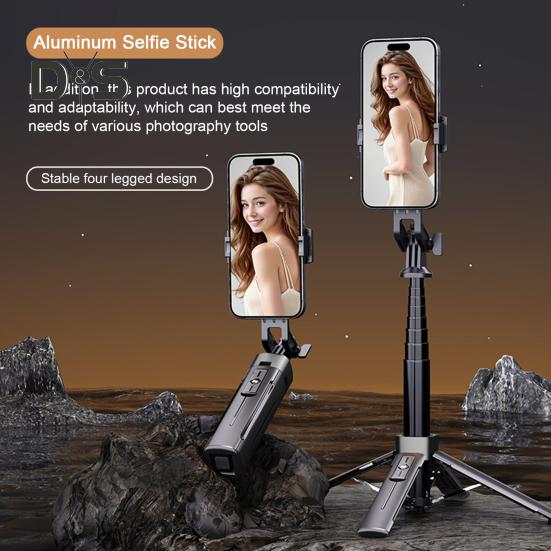 Штатив для телефона, селфи-палка с заполняющей подсветкой, регулируемая длина, вращение на 360 градусов, портативный универсальный штатив для сотового телефона с беспроводным пультом дистанционного управления
