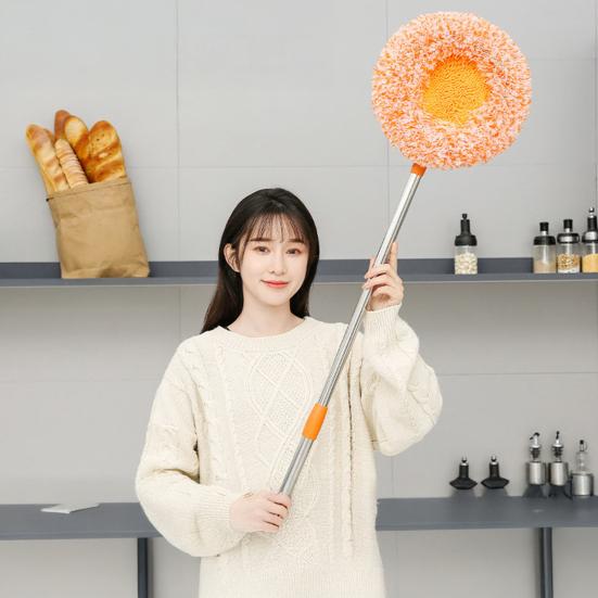 Flat Mop 360 Degree Rotatable Wall Ceiling Cleaning Mop with 3 Mop