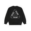 Palace Outliner Designer Crew Neck Sweatshirt With Tri-Ferg Back Print Unisex Tops Black P20CS140