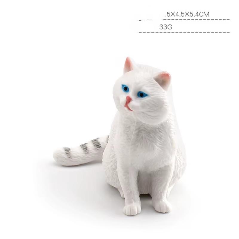 1pc Mini Realistic Cat Figurine Set Cute Orange Tabby British Shorthair Toy Kittens for Kids Decoration Resin Decorative Ornaments