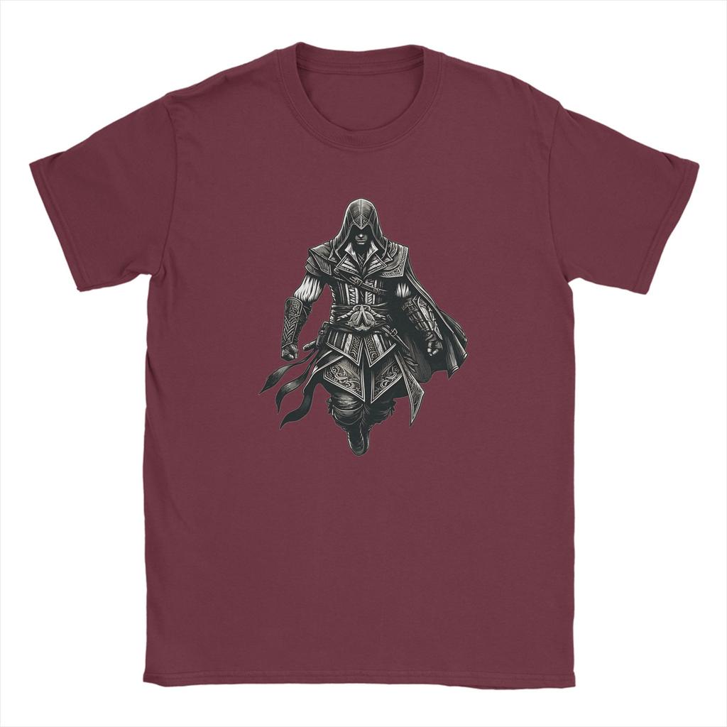 Унисекс Игровые Футболки Assassin's Creed Shadows Хлопковые Топы Смешные Футболки с Коротким Рукавом с Круглым Вырезом Идея для Подарка Футболки