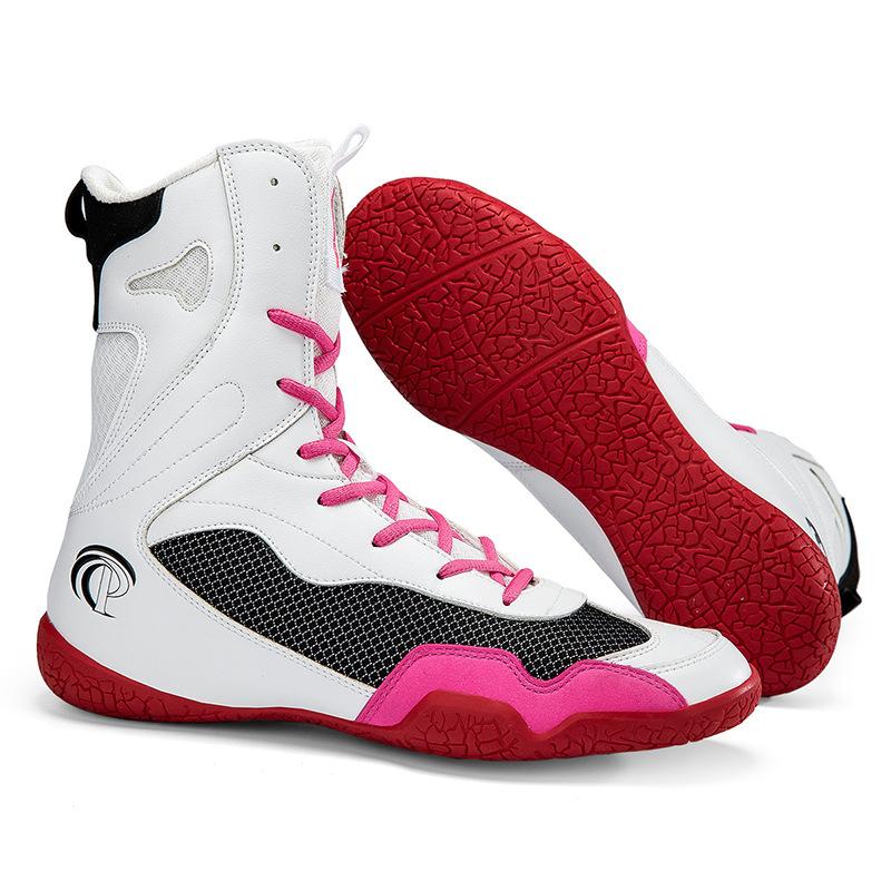 Бесплатные спарринговые борцовки для мужчин Эластичные высокие боксерки Обувь для боевых искусств Кроссовки, специально разработанные для тренировок в зале и фитнеса