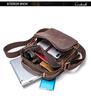 Shoulder Crossbody Can Hold iPad All Travel Shoulder Vertical [Contacts] Men's Handbag, Mini, Cowhide, Leather, Bag, Present, Bag, (Coffee)