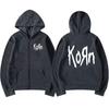 Korn Rock Band с буквенным логотипом, толстовка на молнии, мужская металлическая готическая винтажная толстовка на молнии большого размера, уличная одежда, толстовки в стиле панк, куртки