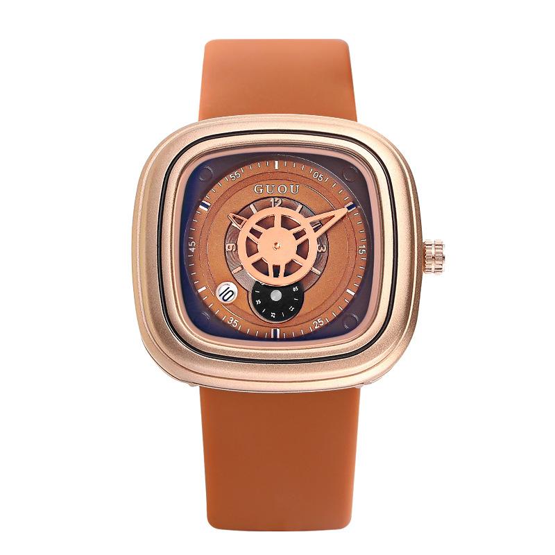 New Simple Casual Women's Watch Fashionable Silicone Band Light Luxury Niche Square Quartz Watch
