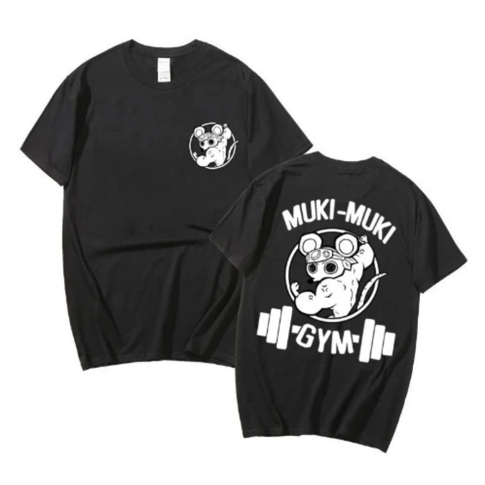 2025 Летняя модная мужская футболка с круглым вырезом и принтом, однотонный забавный топ для спортзала, спортивный зверь, свободный, повседневный, с короткими рукавами