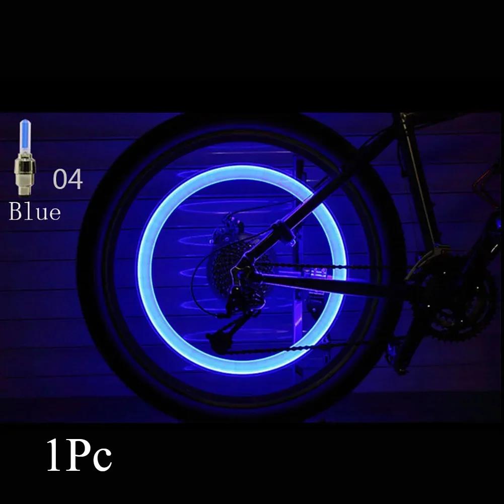 1/2pcs New Bicycle Lights LED Bike Wheel Luminous Fluorescent Tire Valve Light Cap Decor Neon Lamp Flash Cycle Accessories 5