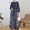 Women's Ramadan Dresses, Casual Holiday Fashion, Muslim Dresses, Floral Prints, Elegant, Plus Size, Long Sleeve Dresses, New for 2025, Suitable for
