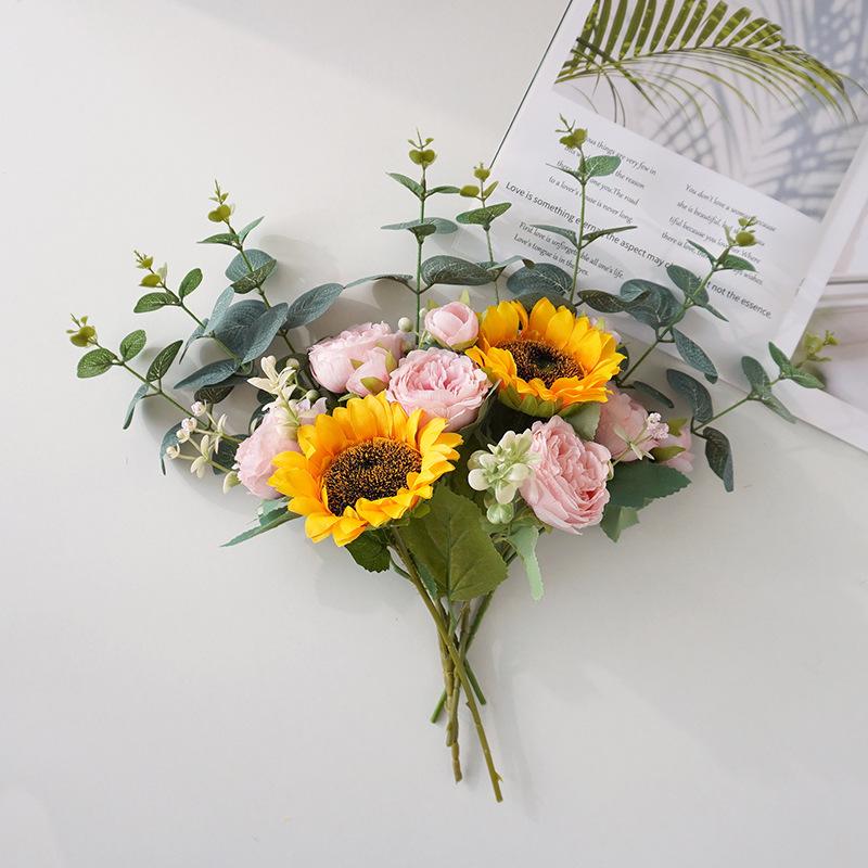 1PC Artificial Sunflower Bouquet, Living Room Decoration, Home Decor, Wedding Decoration, Party Decoration