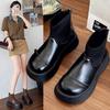 Женские туфли для верховой езды 2024 года, новые, осень-зима, женские, увеличивающие рост на 100 с юбкой, женские ботинки «Челси»