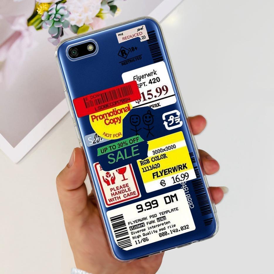 Для Huawei Y5 Lite 2018 Чехол DRA-LX5 Роскошная Расписная Задняя Крышка Прозрачный Силиконовый Мягкий Чехол для Телефона Для Huawei Y5 Prime Y 5 2018 Корпус