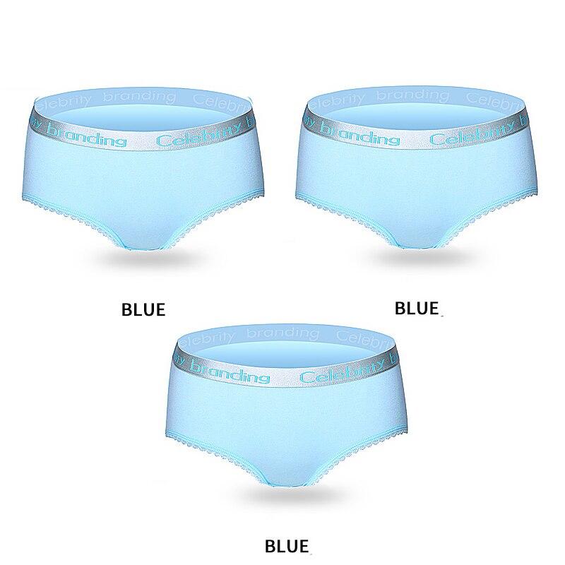 3Pcs Women's Panties Cotton Breathable Underwear Briefs Cute Letter Girls Lingerie Size M-XXL
