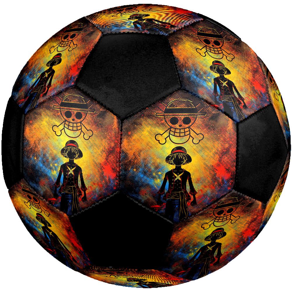 Straw Hat Crew Soccer Ball Colorful All Ages Machine Stitched PVC Competition Ready Durable High-Bounce.SIZE5