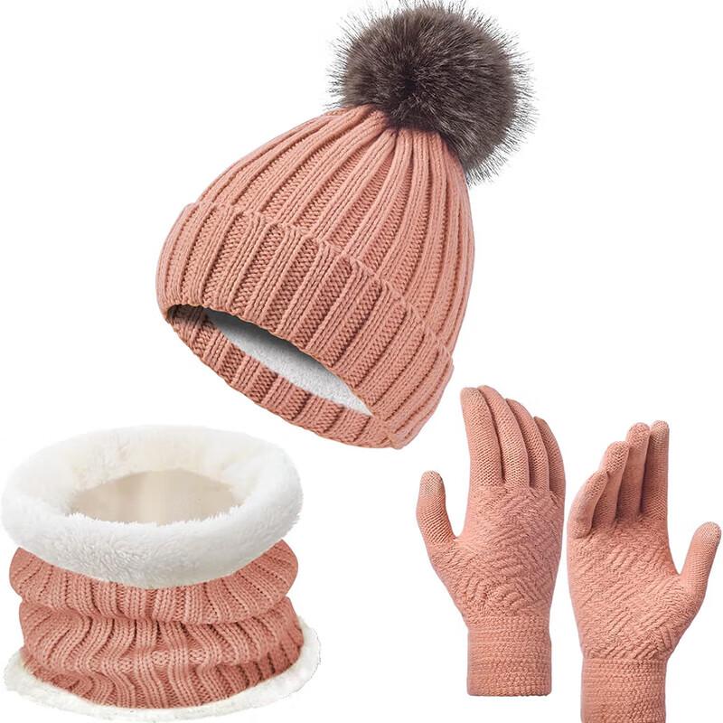 Knitted Hat, Scarf & Gloves Set