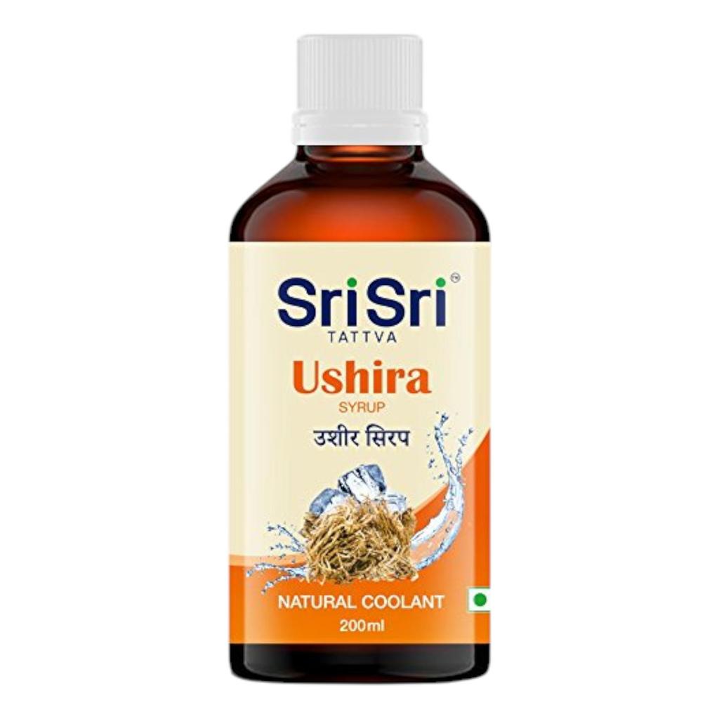 Sri Sri Tattva Ushira Syrup 200ml Pack of 1 Cooling Aromatic Herbal Drink Concentrate