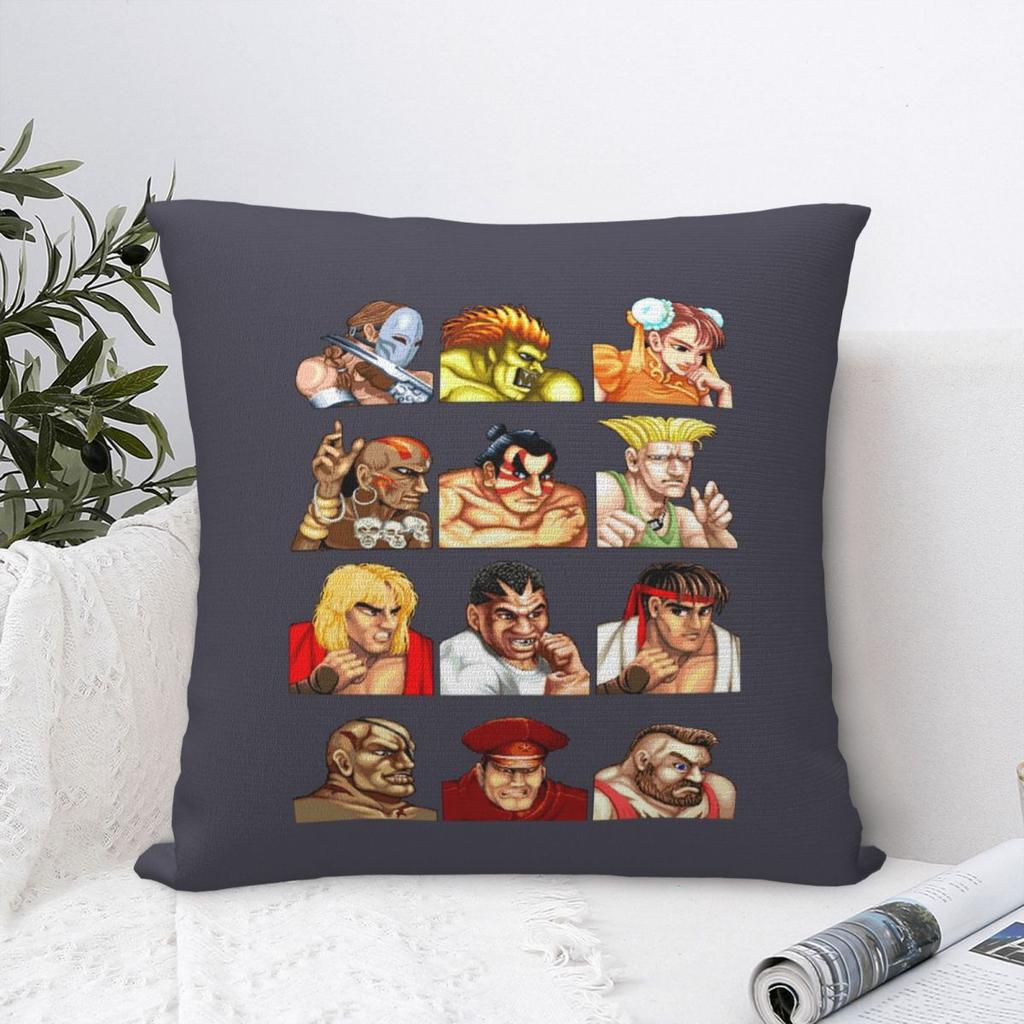 Пораженные Портреты Super Street Fighter Квадратная Наволочка Чехол для Подушки Наволочка Чехол для Декоративной Подушки для Дома Дивана Гостиной