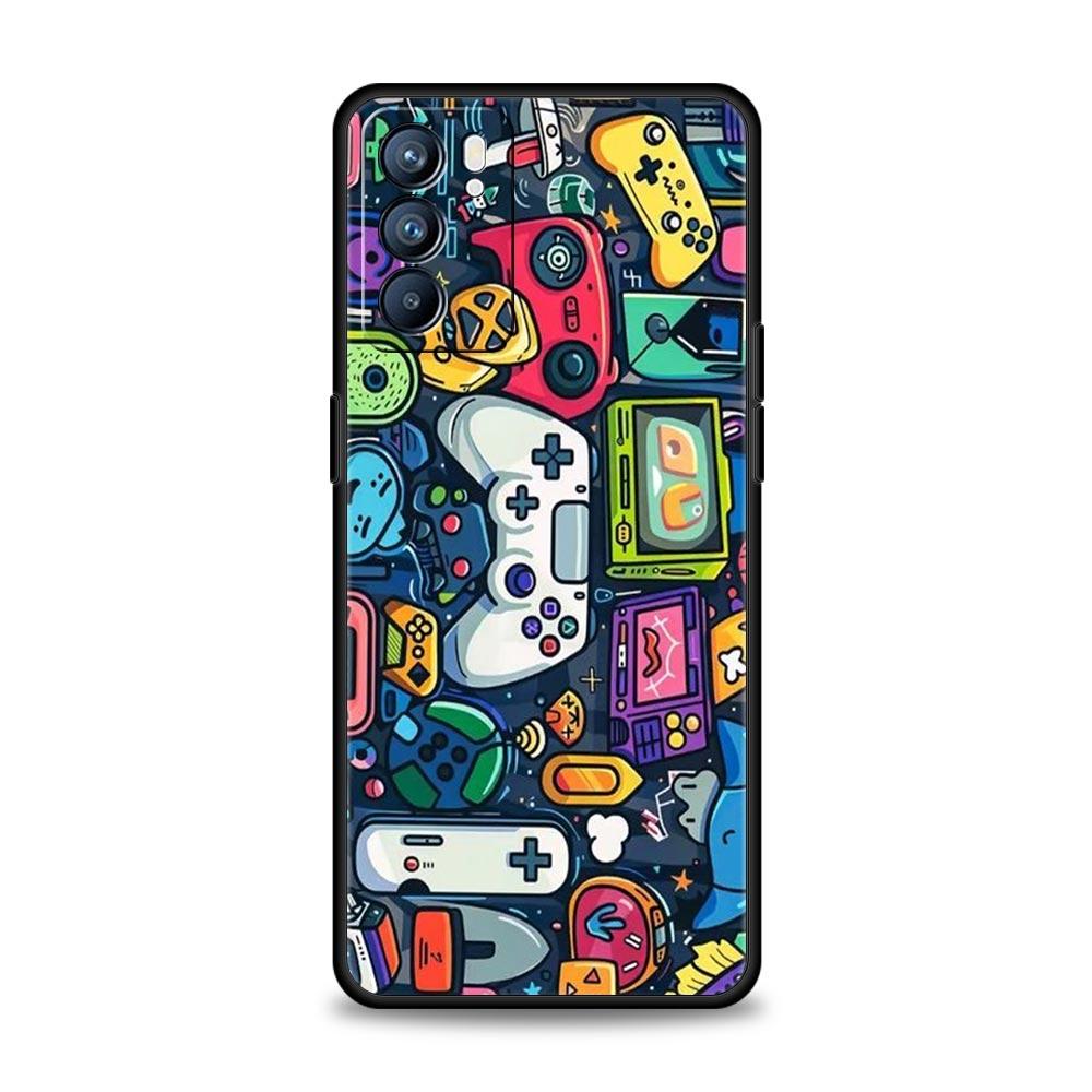 Technology Game Console Phone Case For Oppo Reno 13 12 11 10 7 F Find X5 X6 A98 A80 A79 A78 A57 A54 A31 A17 Pro Soft TPU Cover