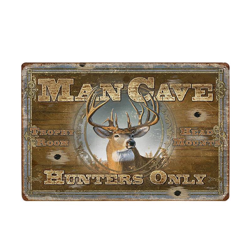 Man Cave Rule Metal Tin Sign Vintage Poster Home Bar Hotel Wall Painting Plaque Party Bar Public Decor 20*30 CM