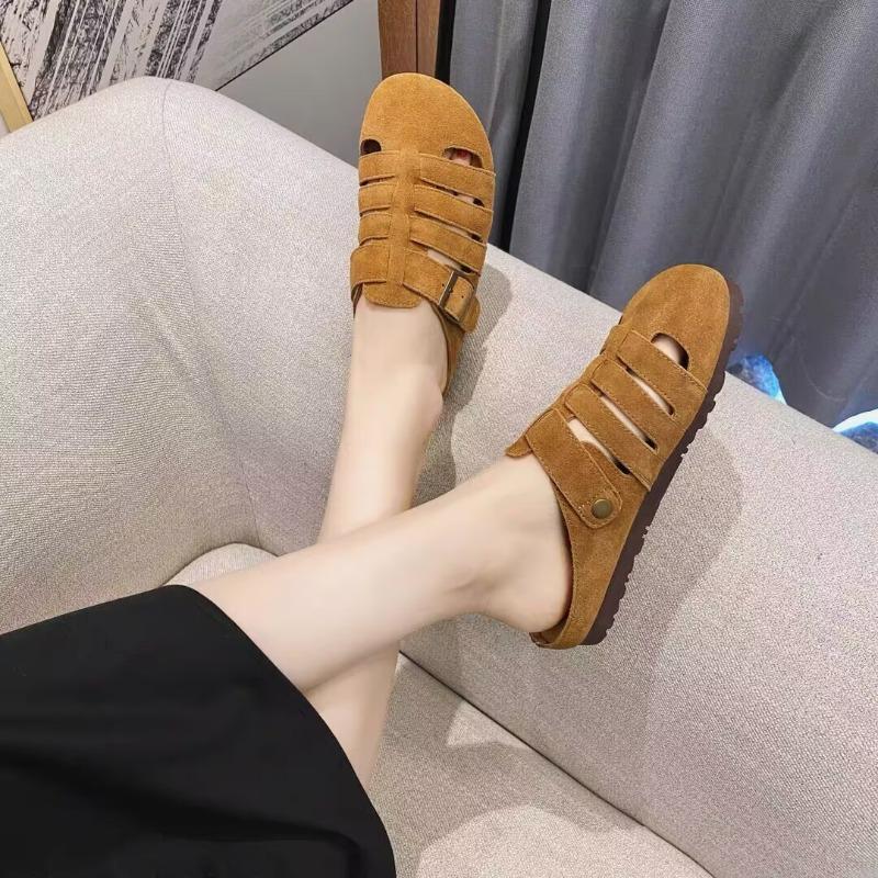 Women's Shoes 2026 New Closed Toe Women Slippers Spring Autumn Rome Solid Solft Sole Flat Casual Comfortable Office Ladies Shoes