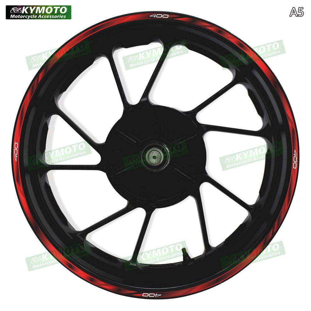 For Z400 Z 400 motorcycle accessories 17-inch front and rear wheel stickers fairings wheel hub gradient reflective decals