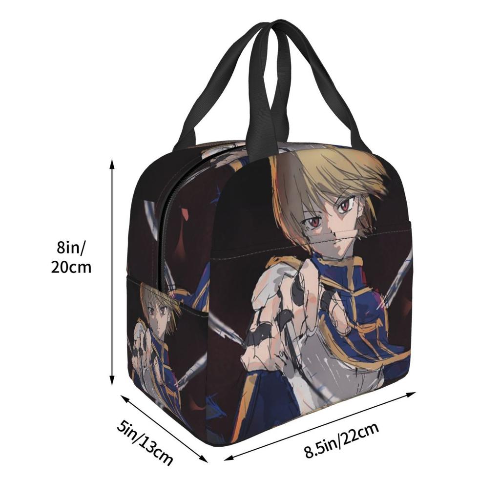Anime HXH Hunter X Hunter Kurapika Insulated Lunch Bag for Kids School Cooler Thermal Food Box Tote Lunch Boxes Container