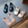 Spring and Autumn New Style Girls Sweet Bow Performance Soft Sole Leather Shoes