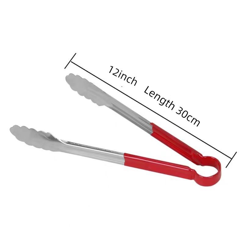 Thickened Stainless Steel Food Tongs for Kitchen, Barbecue, Bread, Steak, Commercial Use, Anti-Scalding, Special for Hot Pot