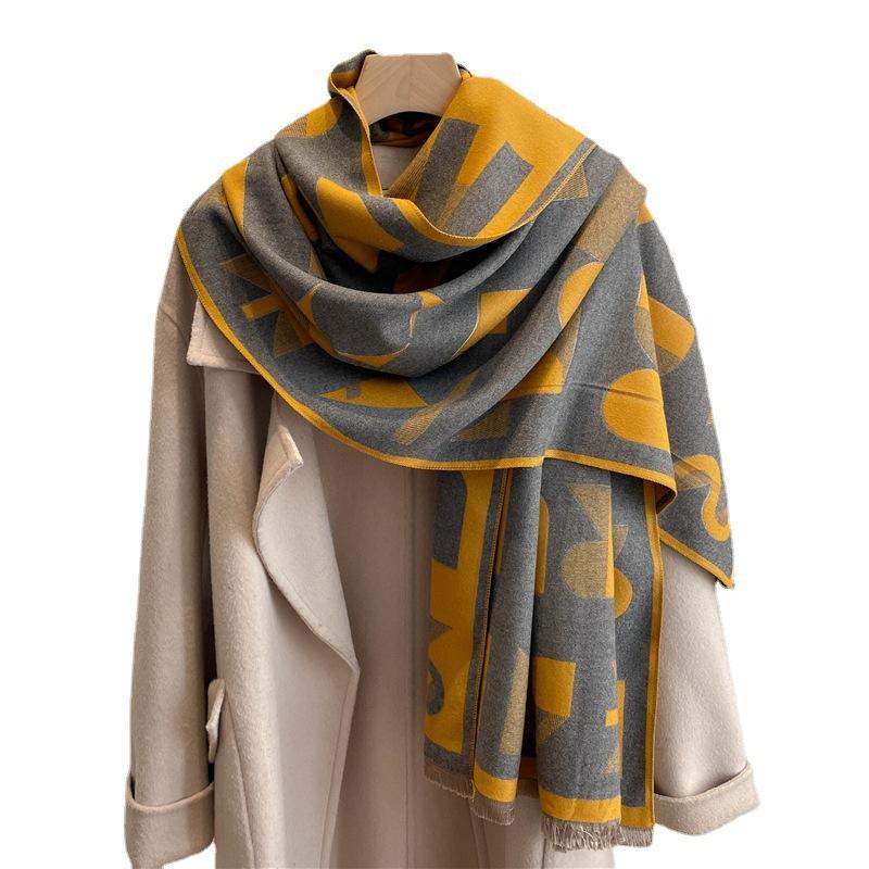 Fire Phoenix-Ya Shawl Women's Cashmere Warm Outside with Student Dual-Use Air Conditioning New Scarf Autumn and Winter Fashion