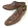 LODING SHOES 80s-90s French Pebbled Leather Goodyear Welt U-Tip Shoes Size 10 28.5cm Brown Dress Shoes(USED)
