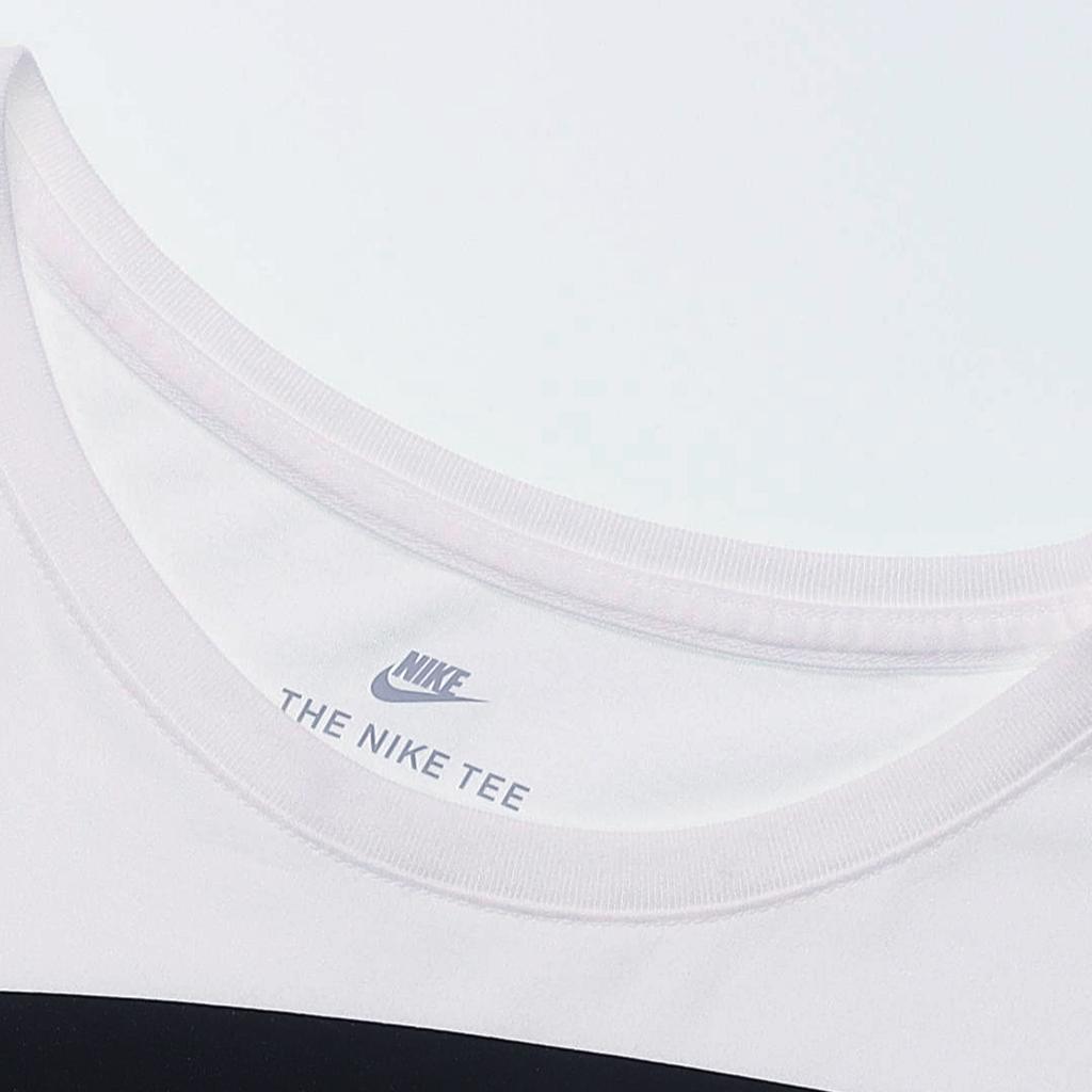 Nike Спортивная футболка унисекс с короткими рукавами и круглым вырезом Swoosh, белая 856490-100
