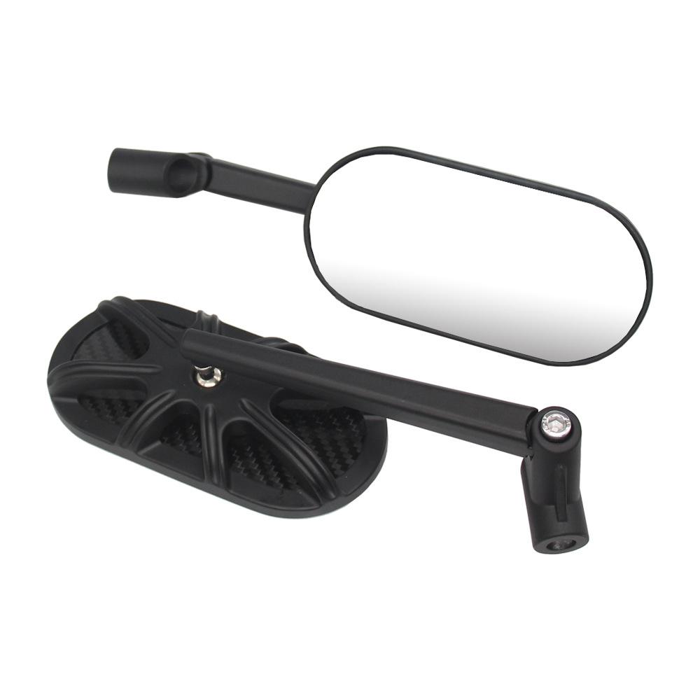 Universal 8mm 10mm Set Motorcycle  Rearview Side Handlebar Mirrors Carbon Fiber
