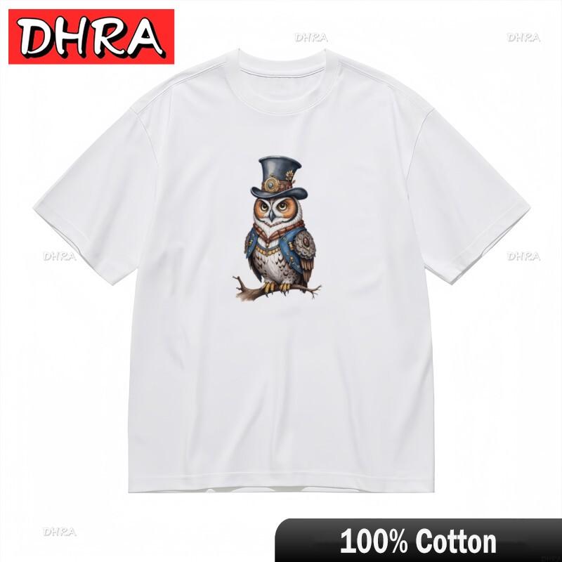 Unisexs Breathable Classic TShirt Mechanical Owl Blue Cape Graphic Design Tee Graphic Adult Unisex Clothing Anime Tshirt Tees