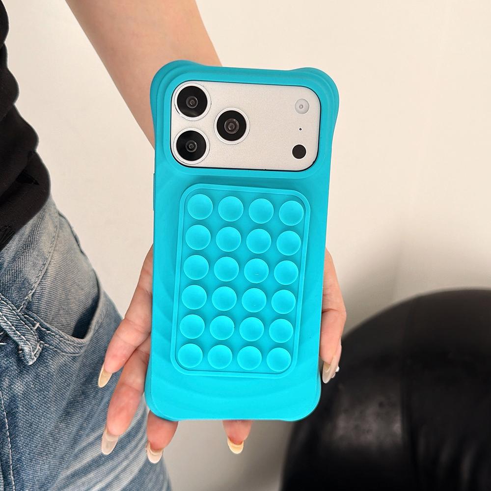 Жидкий силиконовый чехол с эффектом ряби на воде для iPhone Air 13 14 15 16 17 Pro Max, с поддержкой беспроводной зарядки, на присоске, противоударный