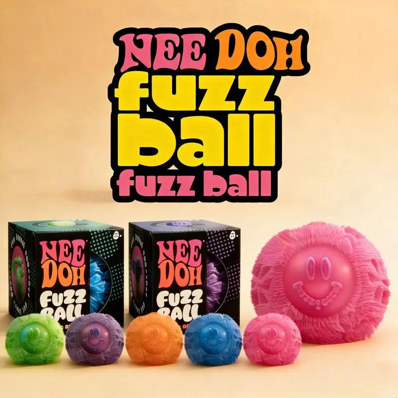 Новая мягкая игрушка-антистресс Nee Doh Fuzz Ball, сжимаемая, мягкая, пушистая, Цветочная Сила, портативная, для снятия стресса, уменьшает тревожность, фиджет, сквиши, Декор, Подарок