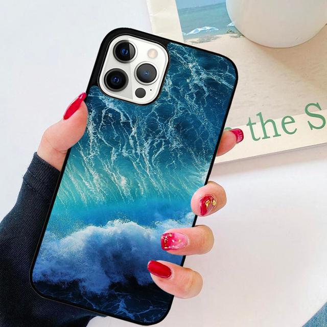 Чехол для телефона с рисунком 'Волны Океанская Вода' Задняя крышка для iPhone 17 Air 16 15 14 13 11 12 Pro Max Plus Чехол Coque