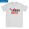 Мужская Женская Футболка с Логотипом Теннисиста RN Rafa Рафаэль Надаль Хлопковая Одежда Смешная Футболка с Коротким Рукавом и Круглым Вырезом Классические Футболки