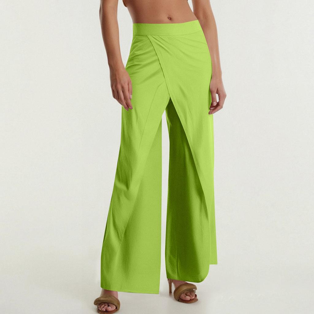 Женские модные однотонные спортивные штаны для фитнеса и йоги, широкие брюки