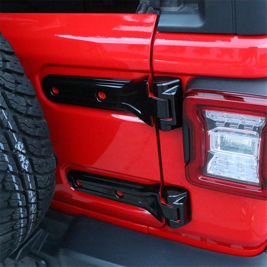 Tailgate Door Spare Tire Hinge Cover Trim Black For Jeep Wrangler JL M 2018-2019