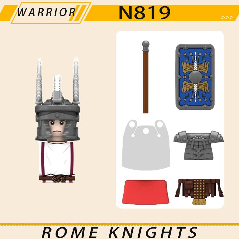 MOC Средневековый Военный Рим Рыцари Серия Строительные Блоки Замок Солдаты Фигурки Аксессуары Щит Кирпичики Рождественские Игрушки Подарки